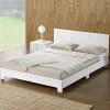 Meubler Design Lit Complet + Tête De Lit + Cadre De Lit SIMPLI – Blanc – 140×190 en france 16