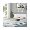 design à la mode Meubler Design Lit Design Alexi Avec Sommier Et Coffre De Rangement – Blanc – 180×200 19