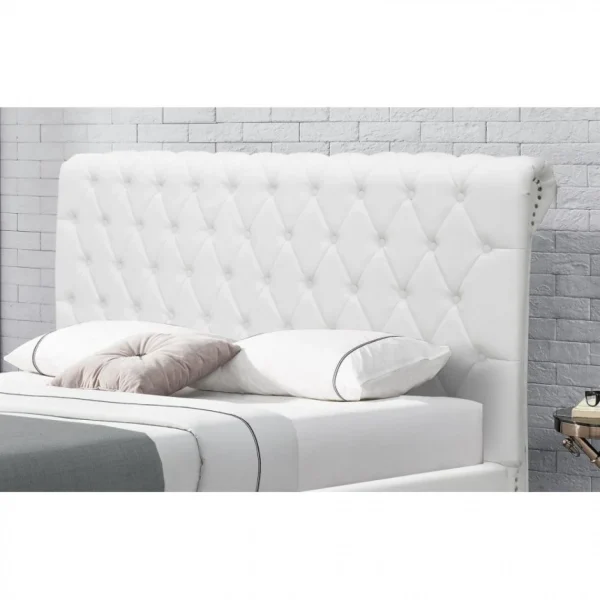 Meubler Design Lit Design Avec Rangement Tiroirs Hyde – Pu Blanc – 180×200 magasin en ligne 6