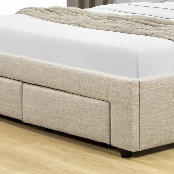 Couleurs variées Meubler Design Lit Design Avec Tiroirs HYDE – Beige – 160×200 6