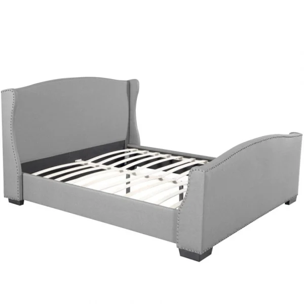 Meubler Design Lit Design Grande Tête De Lit Master – Gris – 140×190 boutiqued pas cher 3