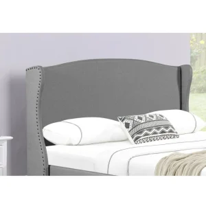 Meubler Design Lit Design Grande Tête De Lit Master – Gris – 140×190 boutiqued pas cher 13