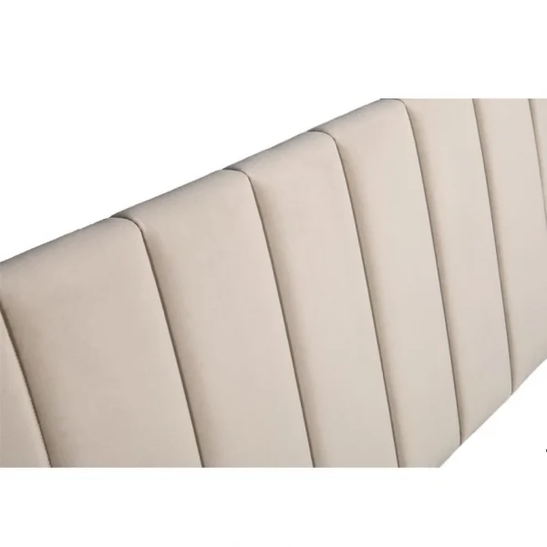 marque pas cher Meubler Design Lit Design Sommier Velours Pied Or Auster – Velours Beige – 140×190 5