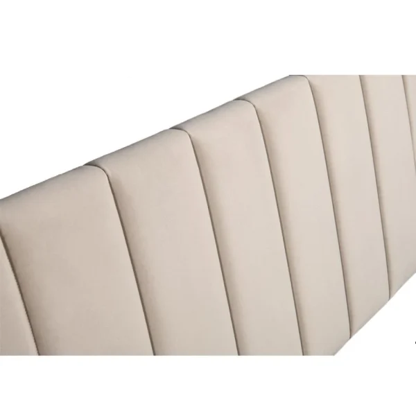 Meubler Design Lit Design Sommier Velours Pied Or Auster – Velours Beige – 180×200 acheter en ligne 5