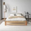 Marque Generique Lit Double 140 X 200 Cm Lit En Bois Massif, Naturel boutique en ligne 16