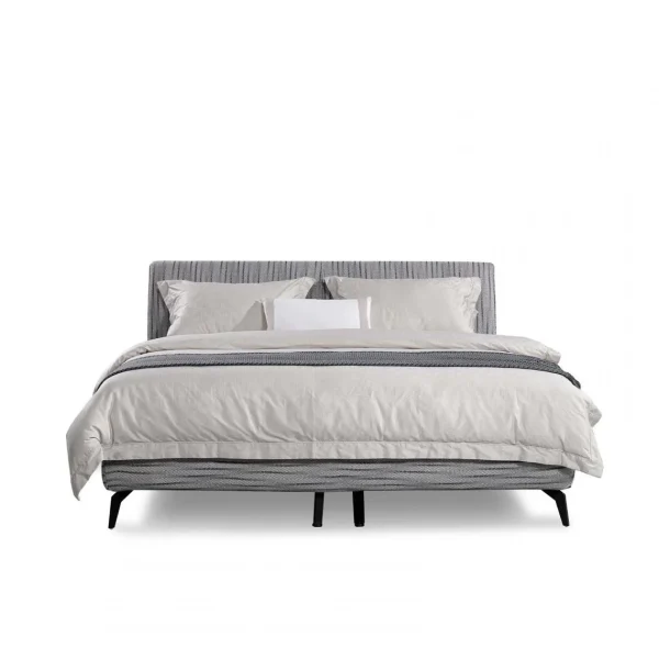 Parumm Lit Double 180×200 Cm Breda Pärumm Avec Tête De Lit Lignes ZigZag No… soldes magasin 1