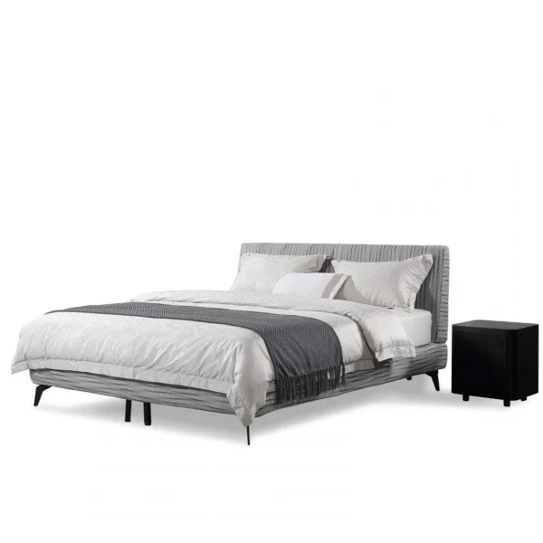 Parumm Lit Double 180×200 Cm Breda Pärumm Avec Tête De Lit Lignes ZigZag No… soldes magasin 3
