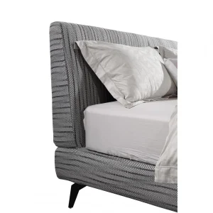 Parumm Lit Double 180×200 Cm Breda Pärumm Avec Tête De Lit Lignes ZigZag No… soldes magasin 13