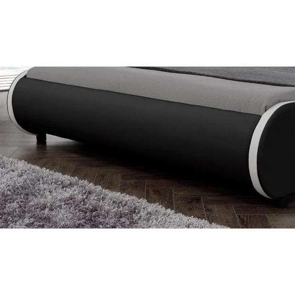 Decoshop26 Lit Double 2 Personnes Capitonné LED 180x200cm En Cuir Synthétique N… magasin pas cher 6
