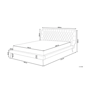 se précipiter pour acheter Beliani Lit Double En Simili-cuir Beige 160 X 200 Cm ESSONNE 11