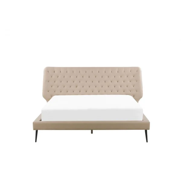 se précipiter pour acheter Beliani Lit Double En Simili-cuir Beige 160 X 200 Cm ESSONNE 6
