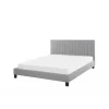 Beliani Lit Double En Tissu Gris Clair 140 X 200 Cm POITIERS france en ligne 8