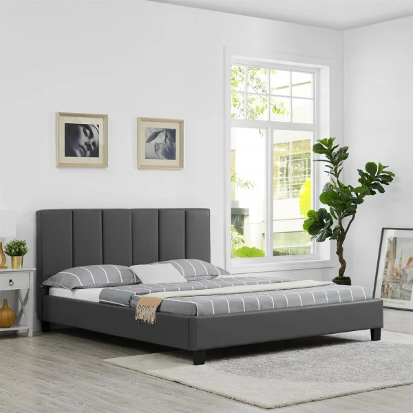magasin paris IDIMEX Lit Double ROXY, 160 X 200 Cm, Avec Sommier, Revêtement En Synthétiq… 3