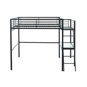 économies garanties Vente-unique Lit Mezzanine CASUAL II – 140 X 190 Cm – Plateforme Bureau – Anthraci… 11