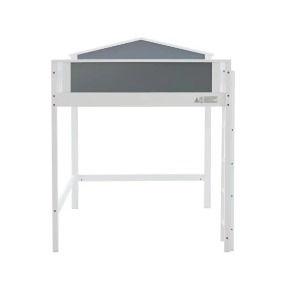 Acheter Marque Generique Lit Enfant Lit Mezzanine Superposé Pin Massif Blanc 120 X 200 Cm 5
