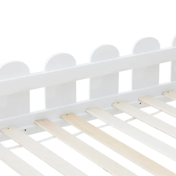 Acheter Marque Generique Lit Enfant Lit Mezzanine Superposé Pin Massif Blanc 120 X 200 Cm 6