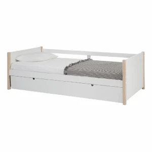 BUT Lit Gigogne 2x90x190 Cm KIARA Imitation Chêne Naturel Et Blanc magasin pas cher 11