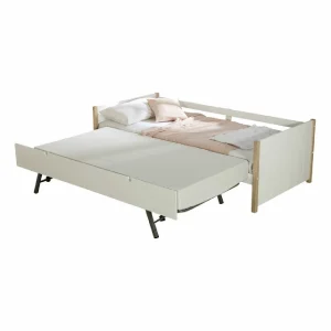 BUT Lit Gigogne 2x90x190 Cm KIARA Imitation Chêne Naturel Et Blanc magasin pas cher 15