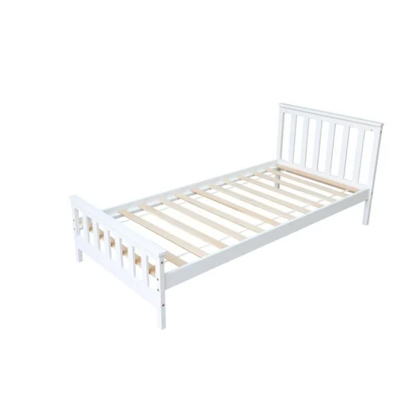 BUT Lit Gigogne 90×190 Cm PIYOU Blanc Avec Sommier magasin 4