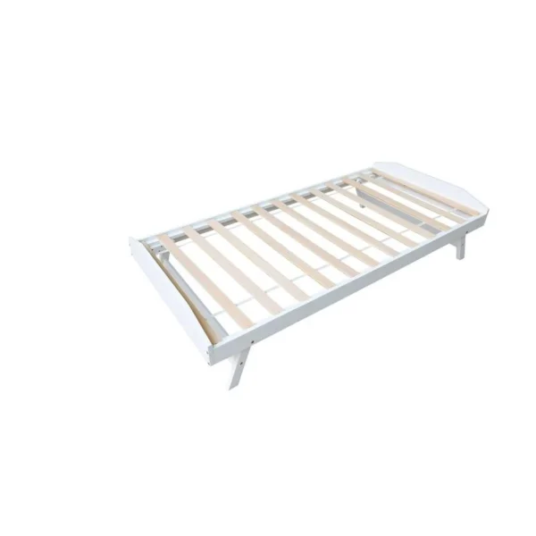 BUT Lit Gigogne 90×190 Cm PIYOU Blanc Avec Sommier magasin 6