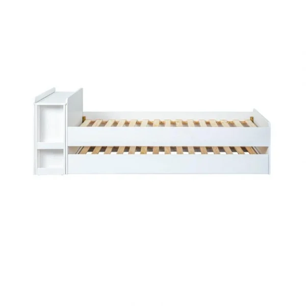 magasins pour BUT Lit Gigogne 90×200 Cm + Bureau MALO Blanc 1