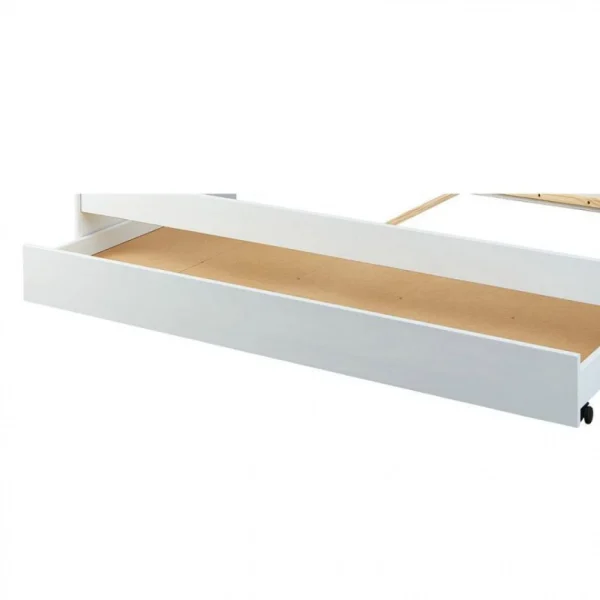 en ligne officielle BUT Lit Gigogne Avec Tiroir 90×200 Cm LOTAR En Bois Massif Blanc 6