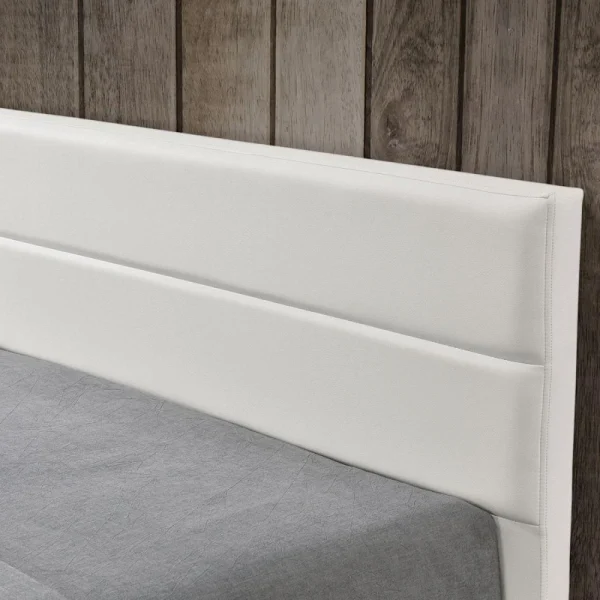 REMISE Meubler Design Lit Led Avec Coffre De Rangement AVA – Blanc – 180×200 5