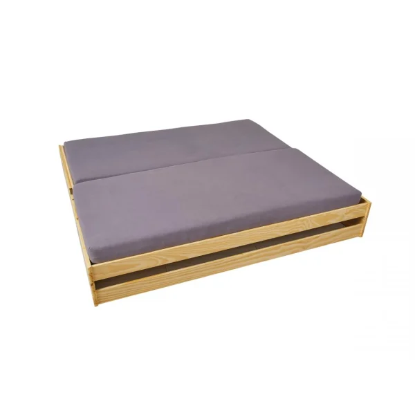 ALTER Lit Simple Convertible En Trois Lits, En Pin Naturel, 90×200 Cm Les achats en ligne 4