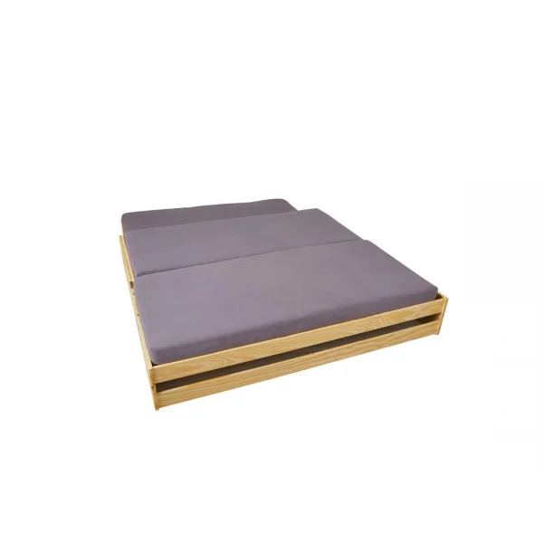 ALTER Lit Simple Convertible En Trois Lits, En Pin Naturel, 90×200 Cm Les achats en ligne 5