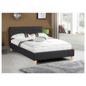 france en ligne IDIMEX Lit Simple LILLE, 120 X 190 Cm, Capitonné Avec Sommier, Revêtement E… 9