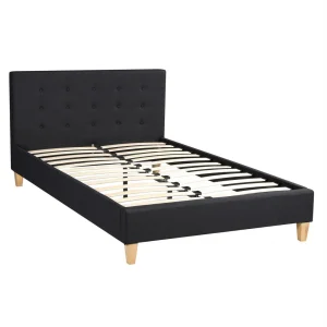 france en ligne IDIMEX Lit Simple LILLE, 120 X 190 Cm, Capitonné Avec Sommier, Revêtement E… 11