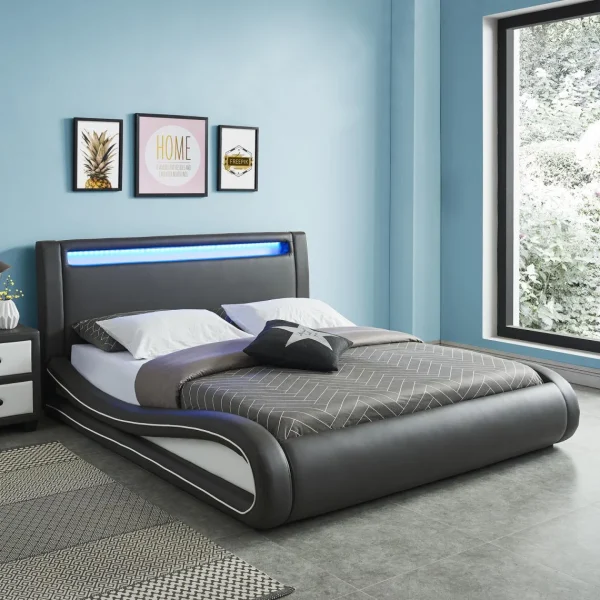 Baita Lit SOLAR LED Gris Et Blanc 160x200cm achat 1