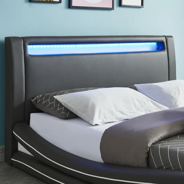 Baita Lit SOLAR LED Gris Et Blanc 160x200cm achat 5