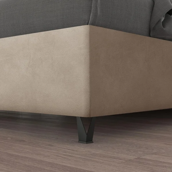 Autrement Lit Talamo Italia Avec Conteneur Double Vivaldi Beige, Tissu Effet Vin… excellente qualité 4