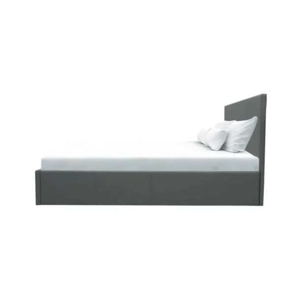 Livraison rapide CSTORE MARTIN – Lit Adulte 140×190 Cm + Coffre De Rangement – Simili Gris – S… 5