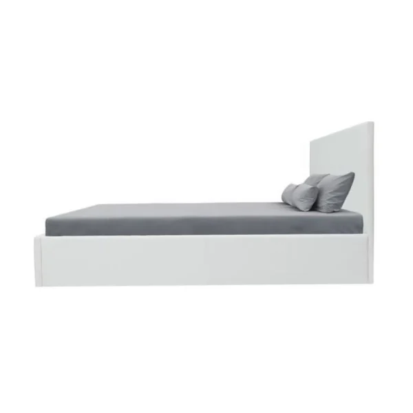 CSTORE MARTIN – Lit Adulte + Coffre De Rangement – Simili Blanc – Sommier Inc… économies garanties 5