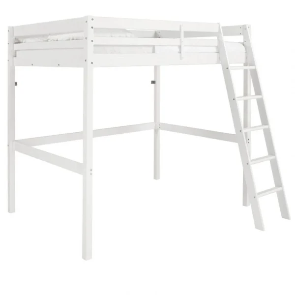 BUT Mezzanine 140×190 Cm BLOOM Blanc qualité d’originales 1
