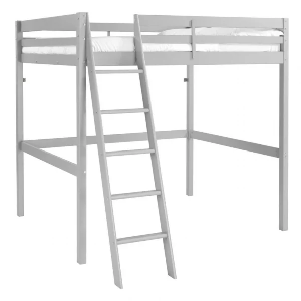 BUT Mezzanine 140×190 Cm BLOOM Gris boutique en ligne 1