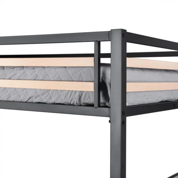 soldes pas cher BUT Mezzanine 140×200 Cm MARLEY En Acier Noir 6