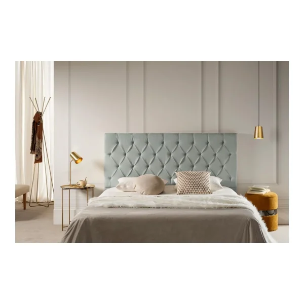marques de renommée MOONIA-TÊTE DE LIT TAPISSÉE CAPRI AQUALINE 115 X 120 X 12 Cm 3