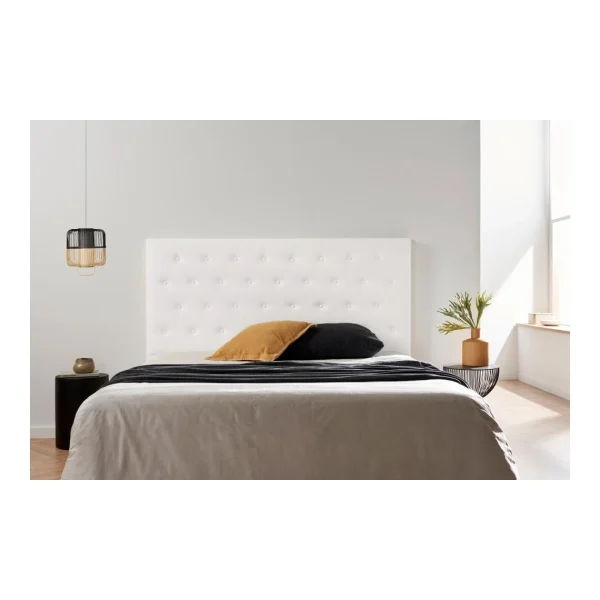 mode pas cher MOONIA-TÊTE DE LIT TAPISSÉE FERRARA SIMILI CUIR 100 X 120 X 8 Cm 3