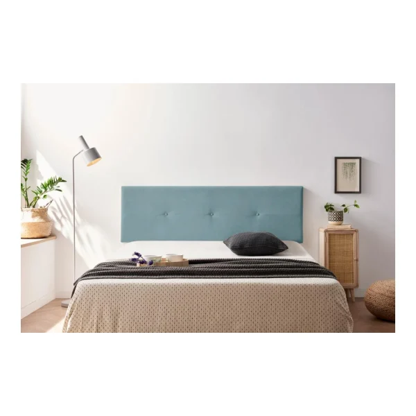 Retour Facile et Gratuit MOONIA-TÊTE DE LIT TAPISSÉE NAPOLI AQUALINE 190 X 50 X 5 Cm 3