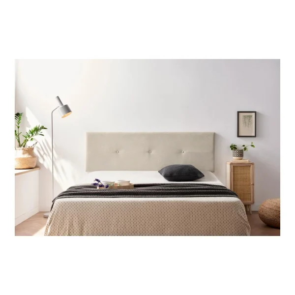 MOONIA-TÊTE DE LIT TAPISSÉE NAPOLI AQUALINE 90 X 50 X 5 Cm soldes magasin 3