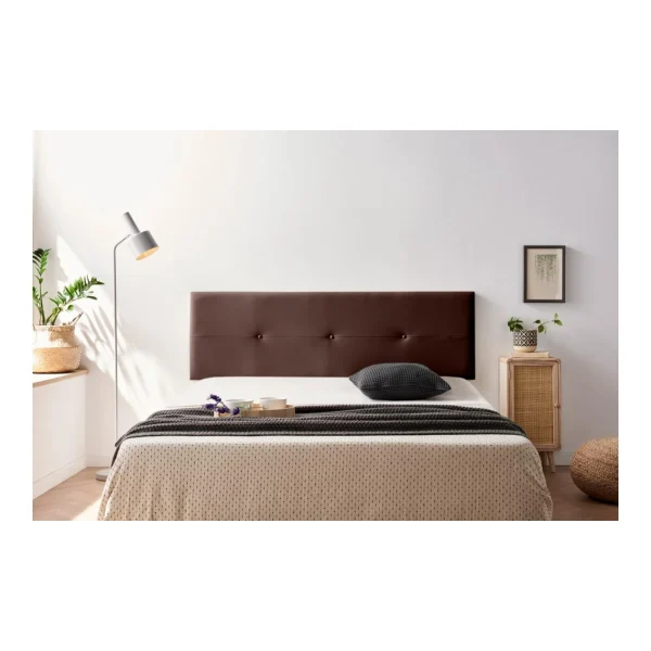 MOONIA-TÊTE DE LIT TAPISSÉE NAPOLI SIMILI CUIR 220 X 50 X 5 Cm magasins pour 3