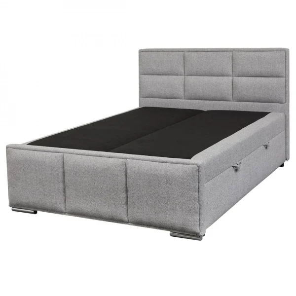 magasin en ligne Altobuy MYLIS – Lit-Coffre Boxspring 160x200cm Eco Tissu Gris 1