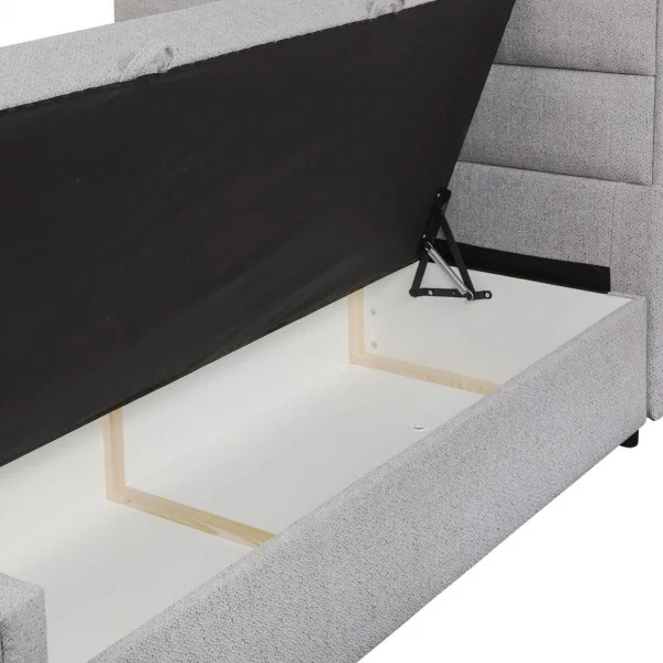 magasin en ligne Altobuy MYLIS – Lit-Coffre Boxspring 160x200cm Eco Tissu Gris 4