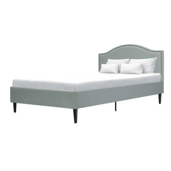 CSTORE NAILHEADS – Lit Adulte Classique – Tissu Gris Clair – Tête De Lit Clo… styles dernier cri 1