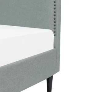 CSTORE NAILHEADS – Lit Adulte Classique – Tissu Gris Clair – Tête De Lit Clo… styles dernier cri 15