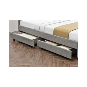 en ligne officielle Fournier Decoration IVAR LIT LIN GRIS 160X200 CM 4 TIROIRS 7