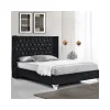 Satisfait ou Remboursé Meubler Design Lit Capitonné Grand Tête De Lit Focuse – Noir – 180×200 17